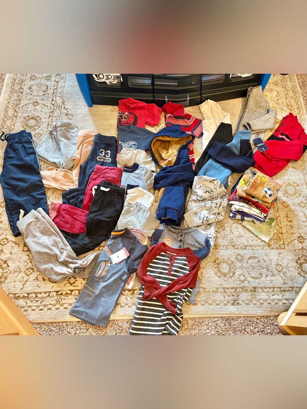 4T Boys Clothes Bundle - Tops, Bottoms, Pajamas, Fleece